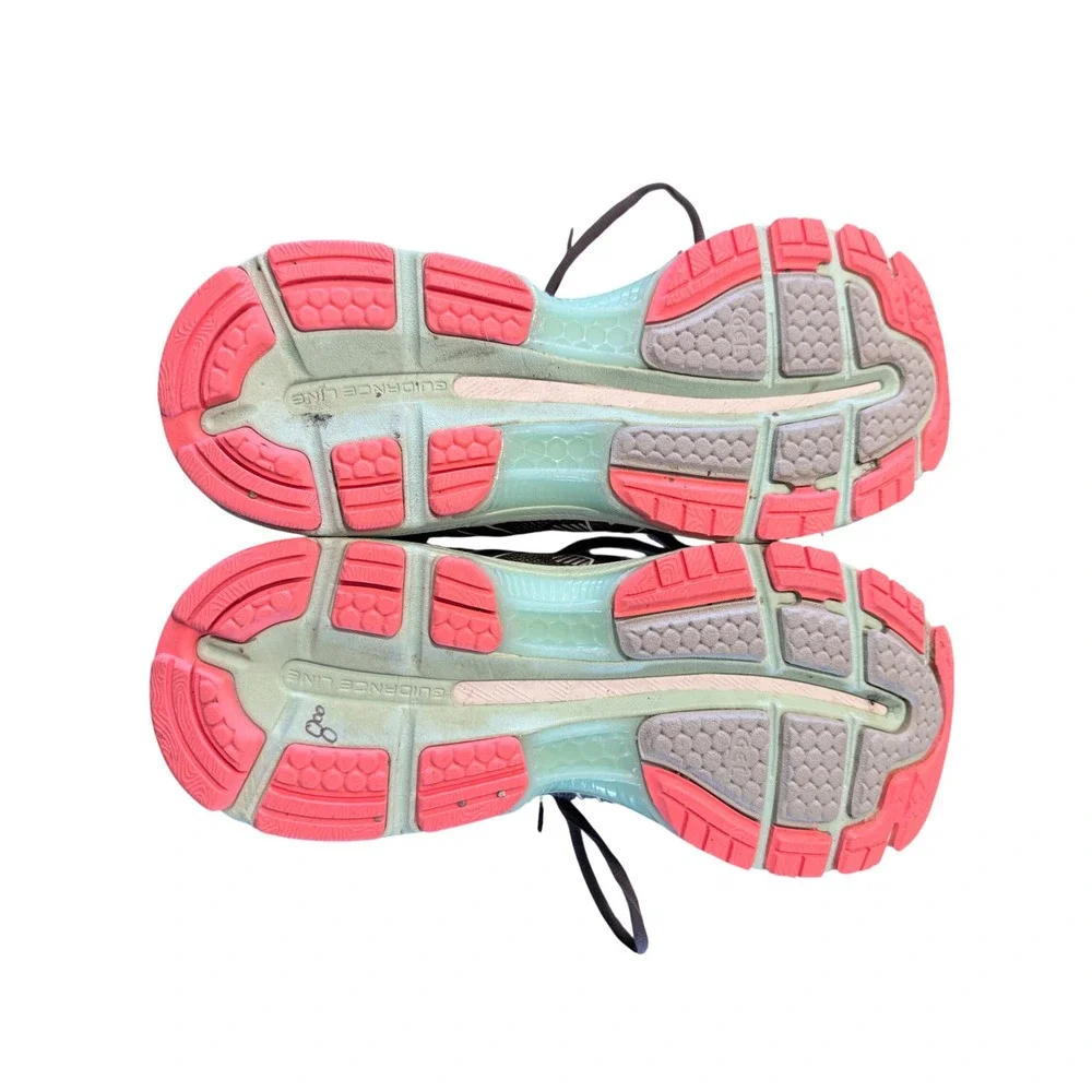 Asics‎ Gel-Nimbus 19 Gray Mint Running Shoes Womens 10 T750N Sneakers